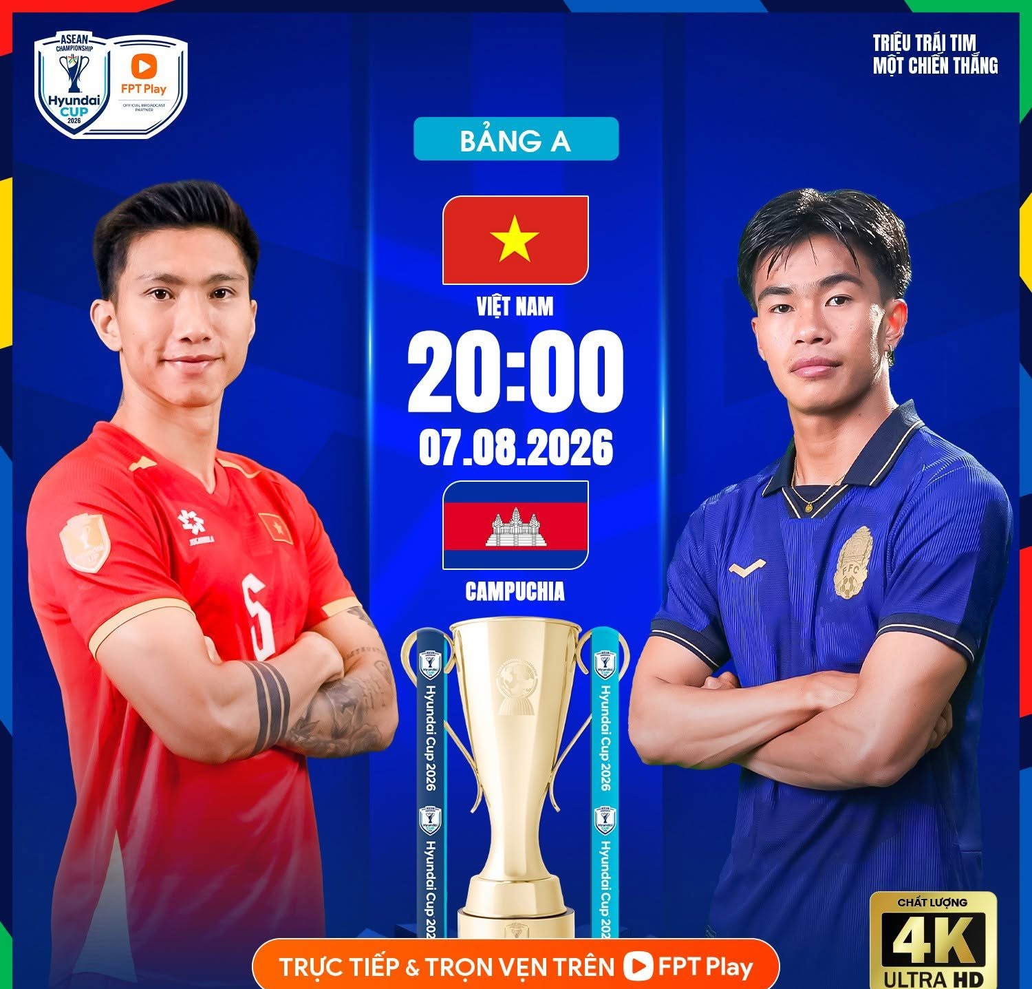 Link xem trực tiếp Việt Nam và Campuchia, ASEAN Cup 2026

